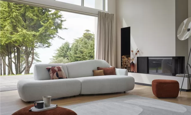 Canapé Oasis en viva offwhite mousse haute résilience 40kg/m3