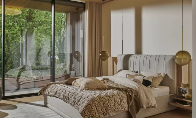 Chambre complète Vendome en tissu chiné