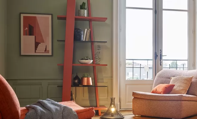 Bibliothèque Arco terra avec étagères en verre