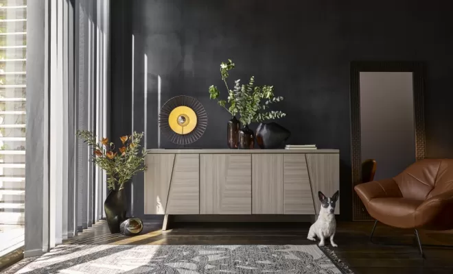 Enfilade Arco avec portes en chêne vintage