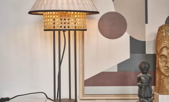 Lampe à poser Singapour nude