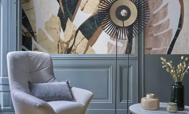 Vase baco nude et vert brillant lampadaire Leria