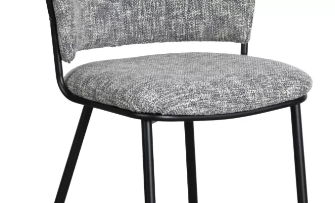 Chaises Athènes tissu Tweet gris