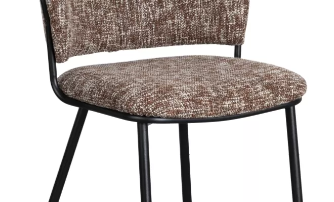 Chaises Athènes tissu Tweet ocre