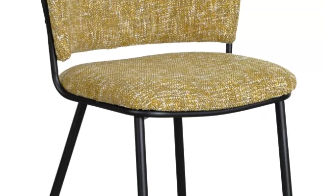 Chaises Athènes tissu Tweet jaune