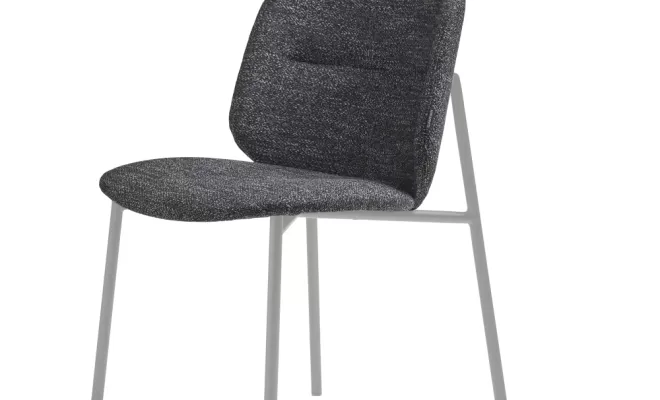 Chaises Versa avec pieds grège mat