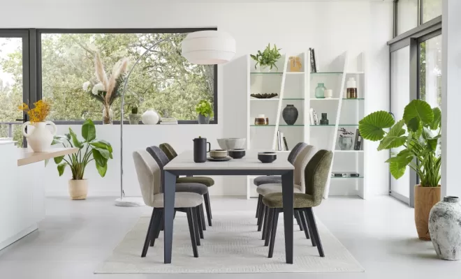 Chaises Edito velours Sand, Olive et Gris