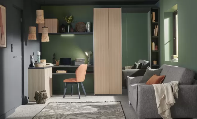 dressing personnalisé avec bureau en chêne du bocage 