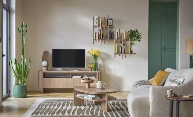 table basse plateau noyer ambré 