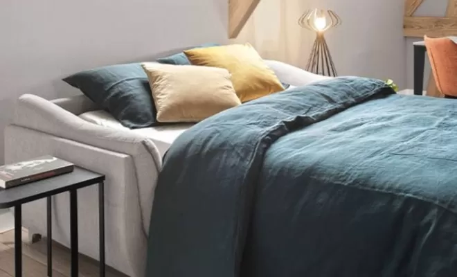 Canapé lit ouvert Absolu avec accoudoirs de 20 cm